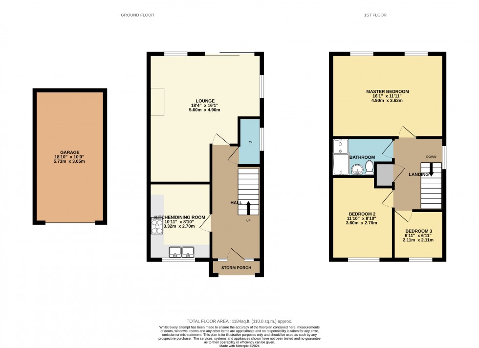 Floorplan for Priors Way, Cowden, Kent